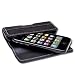 QuickFlipCase for iPhone 3G and new iPhone 3GS, Grantwood Technology's Premium Leather Horizontal Flip Case (Black)