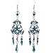 Blue Parisian Floral Chandelier Earrings