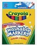 Crayola Washable Fine Line Markers,Classic Colors - 8Ct