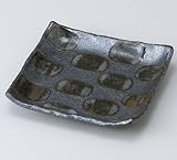 黒市松4.0角皿 5個組 【美濃焼 和皿】 〔キャッシュバックキャンペーン対象商品〕