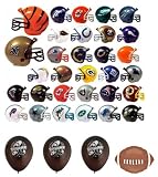 NFL Mini Helmet Pencil Toppers - Set of 32 Teams plus Balloons