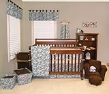 Trend Lab Willow Four Piece Crib Bedding Set, Teal