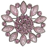 Vintage Pink Medallion Brooch & Pins