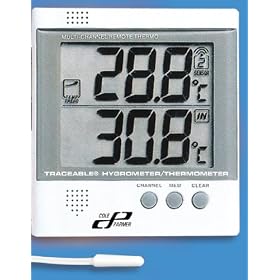 Wireless Thermometer Set; Includes Monitor And One Remote Sensor
