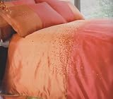 Luxury Embroidered Double Duvet Cover With Pillowcases 198cm x 198cm Poppy.
