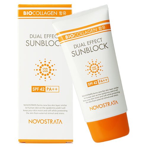 NOVOSTRATA Anti-aging Sun Block - Double solution of UV Blocking agent with collagen skin hydration maintenance function