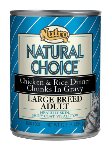 Natural Choice Large Breed Chicken and Rice Dinner Chunks in Gravy Adult Dog Food Cans, 12-1/2-Ounce