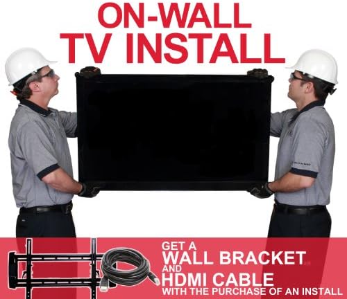 On-Wall TV Install - Includes Wall Mount Bracket and HDMI Cable (For TVs 41-inches and Larger) by Dish