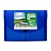 C-Line Biodegradable 13-Pocket Poly Expanding File, Includes Tabs, Button and Elastic Closure, Letter Size, Blue (48315)