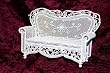 Dollhouse Miniature Victorian White Wire Sofa