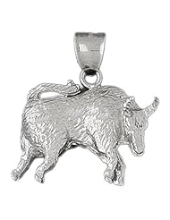 Clevereves 14K White Gold Zodiac Pendant 17 - Gram(s)