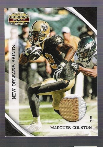 MARQUES COLSTON 2010 Panini Gridiron Gear PRIME PARALLEL JERSEY PATCH Card #15 of only 50 made! New Orleans Saints Football