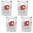 Calgary Flames 4pc Square Shot Glass Set NHL Hockey