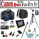 Canon EOS Rebel T2i 18.0 MP Digital SLR Camera Advanced Starter Holiday Kit with EF-S 18-135mm f/3.5-5.6 IS, Opteka 7″ Digital Picture Frame, Backpack, 16Gb SD Memory card, Extra LP-E8 Battery, Opteka Tripod and Monopod and Much More