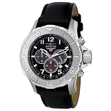 Invicta Mens II Collection Sport Chronograph Elite Black Leather Watch #4664 by Invicta