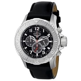 Click here to buy Invicta Mens II Collection Sport Chronograph Elite Black Leather Watch #4664 by Invicta.