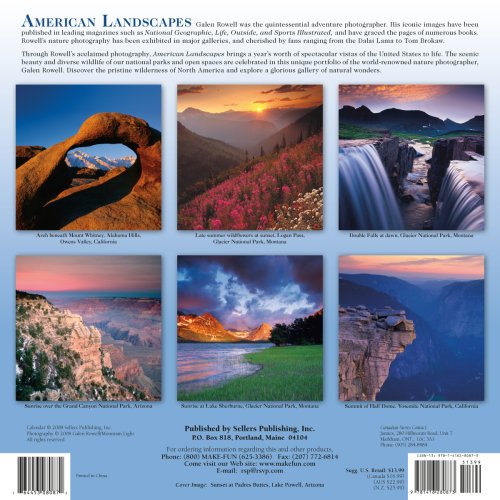 American Landscape 2009  Wall Calendar (Calendar) under General in The Books Store