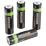 AmazonBasics AA NiMH Precharged Rechargeable Batteries (4 Pack, 2000 mAh)