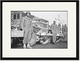 Black Framed/Matted Print 17x23, 24th Infantry Waiting to Advance on Japanese