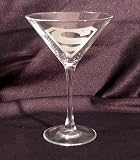 DC Comics Superman Logo Etched Martini Glass