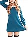 Allegra K Women Peter Pan Dress Bracelet Sleeve Button Down Back Short Dresses, Turquoise, Small