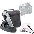 Large DURAGADGET Top-Loader Carry Case For Digital SLR Camera Compatible With Nikon Coolpix Models Inc D5100, D500, D3300, D3100, D300S, D600 AND D700 + BONUS Kit: 52mm UV Filter + USB Sync Cable + Cleaning Cloth Worth £14.99