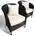 Outdoor Living : Strathwood Bahia Resin Wicker Arm Chair with Cushion, Set Of 2