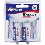 Memorex High Performance C Alkaline Battery 4 Pack