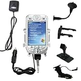 Car / Auto Multi Adapter Mount Holder GPS Navigation Kit for the Siemens SX66 PPC with built in charger - Gomadic Brand