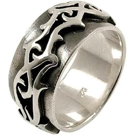 Tribal Thorns - Sterling Silver Ring by 
