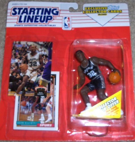1993 Sean Elliott San Antonio Spurs Kenner SLU Starting Lineup NBA figure
