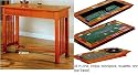 All in One Oak Finish Game Roulette Blackjack Craps Table Bar