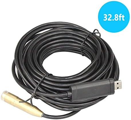 VIVAO 14.5mm Diameter Copper Head 4 LED Waterproof Endoscope Borescope USB Inspection Camera-32.8ft(10M)