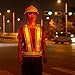 Fuloon 16 LED Light Up Safety Reflective Stripes Vest Traffic Outdoor Night Safety Warning Clothing