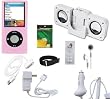 9 In 1 Accessory Bundle Combo for Apple Ipod Nano Chromatic 4th Generation 8gb, 16gb Series: Pink Silicone Skin Case Cover, USB 2in1 Data Sync Cable, Car Charger, Wall / Travel / AC Adapter Charger, 3.5mm Stereo Headset, Armband, Earbud Caps (come with 3 different sizes), Portable Foldable Speaker Dock, and a Screen Protector