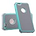 iPhone 6s case,iPhone 6 case, ShuYo Rugged Heavy Duty Impact Soft TPU Bumper Hard PC Shell Hybrid Covers Protection Shock-Absorption Resistant Bumper Case for Apple iPhone 6/6s - Gray/Mint