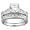 2 Piece CZ Wedding Ring set - 7
