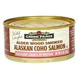Crown Prince Natural Smoked Alaskan Coho Salmon, 6-Ounce Cans (Pack of 12)