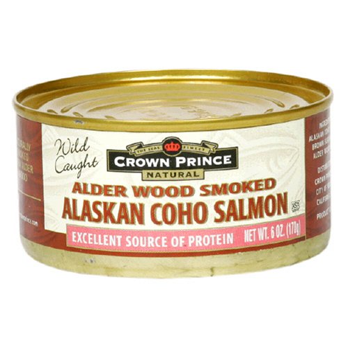 Crown Prince Natural Smoked Alaskan Coho Salmon, 6-Ounce Cans (Pack of 12) by Crown Prince