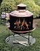 Solid Copper Chiminea Combo With Screen