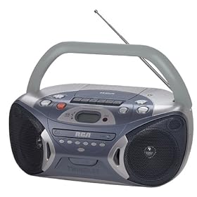 RCA RCD152 Portable CD Boombox with AM FM Tuner and Cassette Deck by RCA