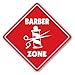 Barber Crossing Sign Zone Xing | Indoor/Outdoor | 12