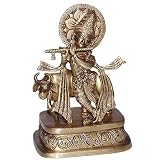 Krishna-HinduGodMadeinBrassReligiousGifts5.75x4.5x3inches