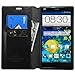 ZTE Grand X Max Plus Case, ZTE Grand X Max Case, Nagebee - Wallet Flip Case Pouch Cover Fold Stand case Premium Leather Wallet Flip Case (Fold Wallet Black)