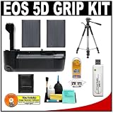 Zeikos BG-E4 Vertical Multi-Power Battery Grip + (2) BP-511a Batteries + Tripod + Precision Design Accessory Kit for Canon EOS 5D Digital SLR Camera