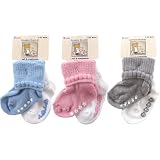 2-Pack Non-Skid Classic Cuffs Baby Socks