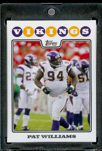 2008 Topps # 198 Pat Williams - Minnesota Vikings - NFL Trading Cards in a Protective Display Case!