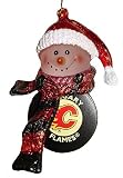 Calgary Flames NHL Power Play Snowman Christmas Ornament #14650