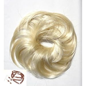 Scunci-like Hair Accessories- Faux Hair Piece Light Blonde Curly Twister