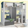 RUTLAND BED WHITE/GREY M1043